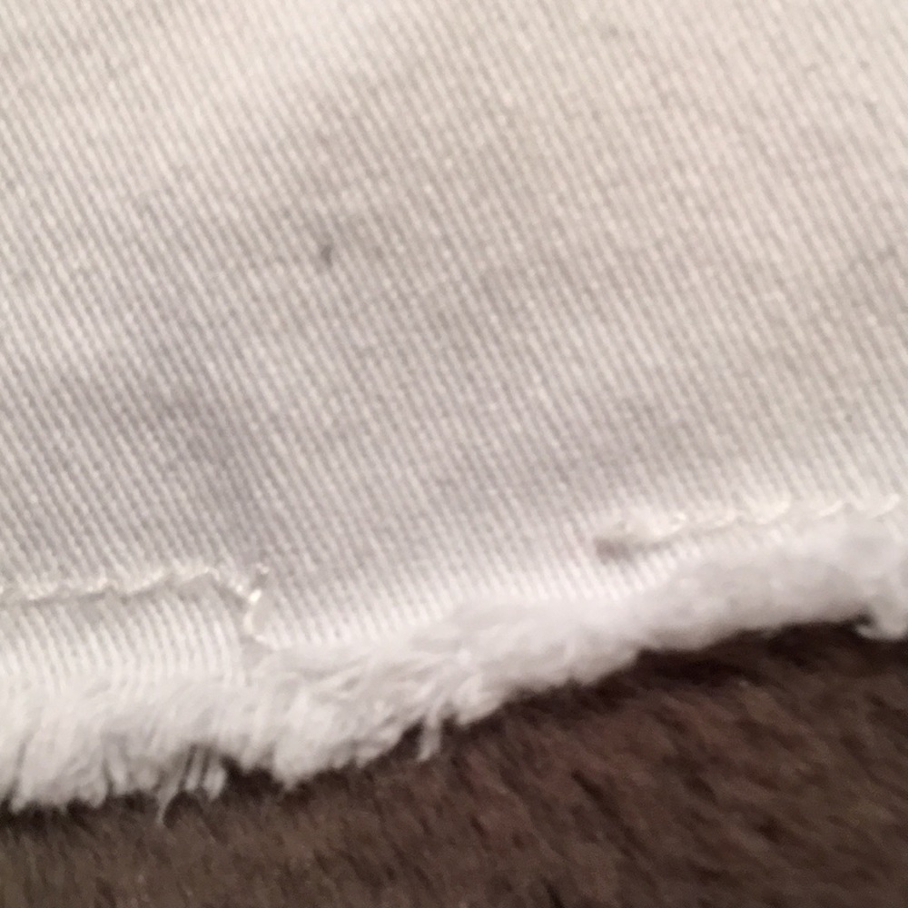 STS Blue Mini White Denim Shorts With Lace Size 00 - Picture 7 of 7